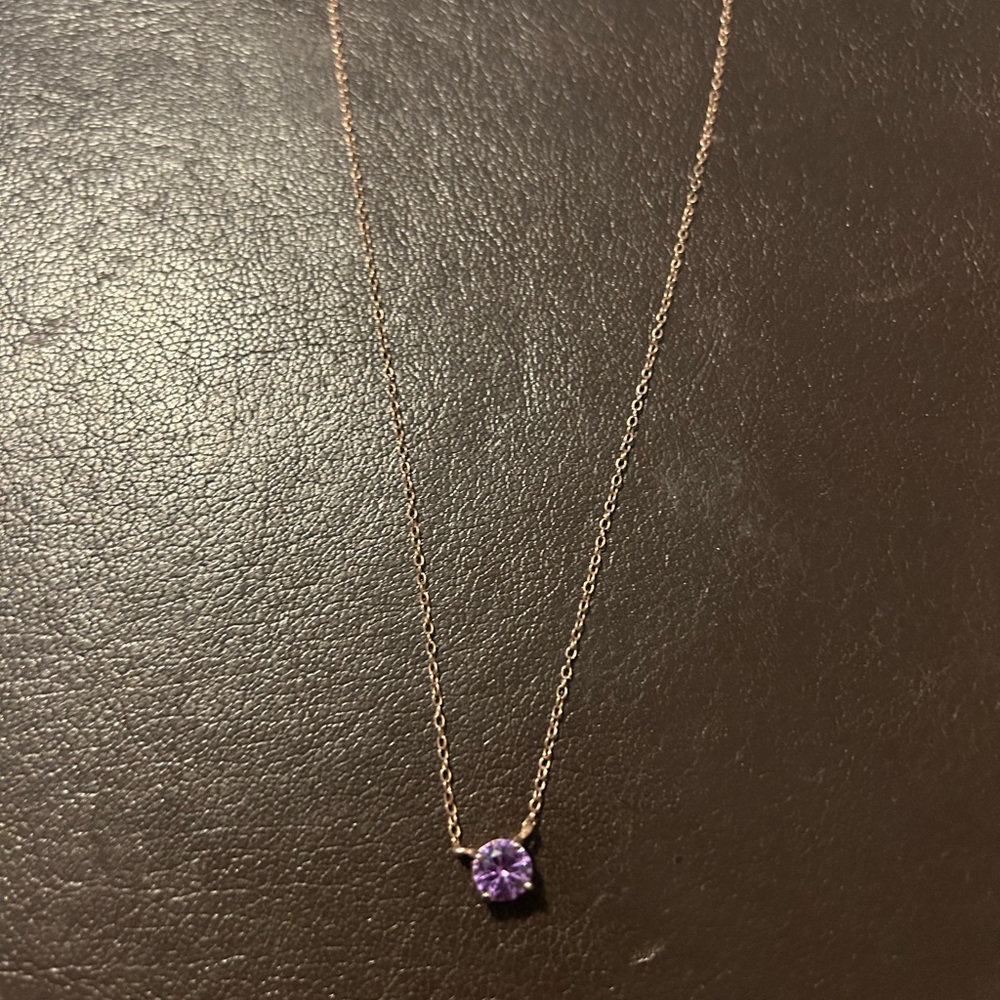 Elegant Amethyst gold Pendant Necklace
